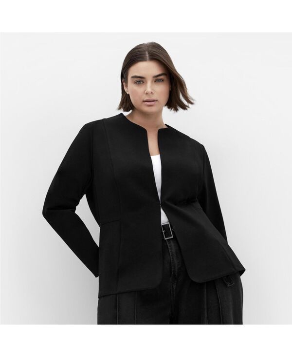 シティーシック レディース アウター ジャケット・ブルゾン ジャケット CITY CHIC Womens Peyton Ponte Jacket Black ブラック