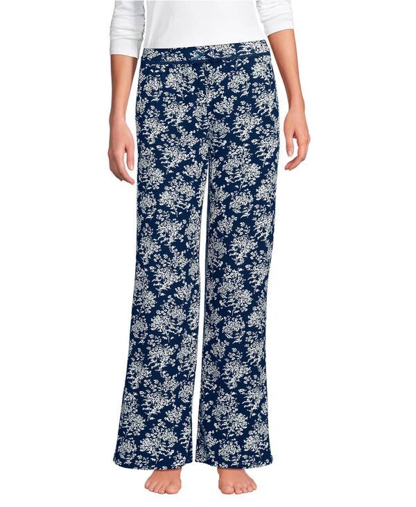 ランズエンド レディース アンダーウェア ナイトウェア パンツ Lands End Womens Pointelle Sleep Pants Deep sea ikat floral