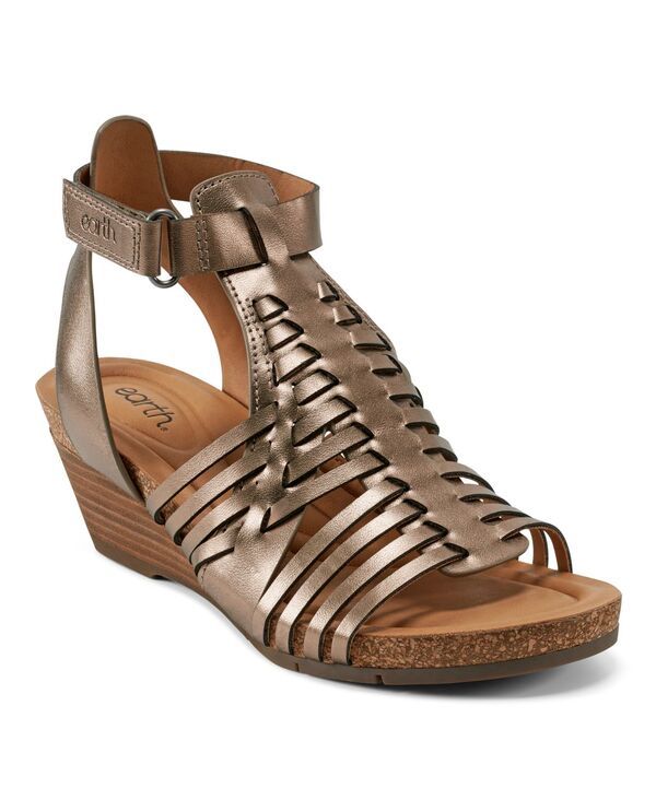 アース レディース シューズ サンダル Earth Womens Hattie Fisherman Wedge Sandals Pewter ピューター