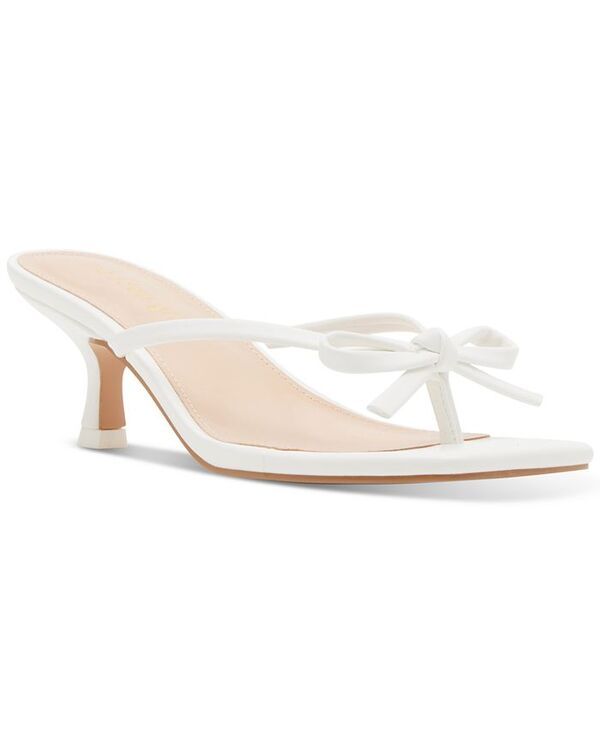 マッデンガール レディース シューズ サンダル ヒール Madden Girl Charlotte KittenHeel Bow Dress Sandals White ホワイト
