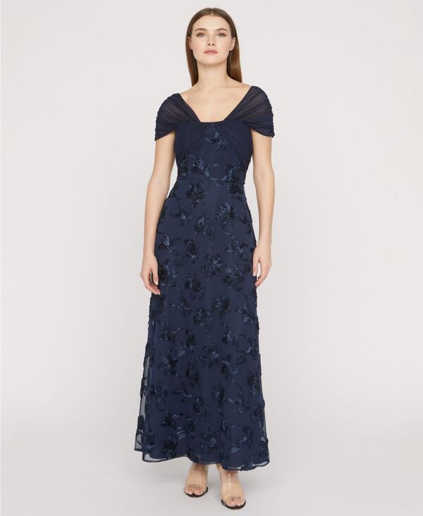 ジェイエスコレクションズ レディース トップス ワンピース Vネック アンクル JS Collections Womens Carolinankle VNeck Gownavy ネイビー 16,045円