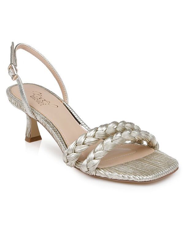 ジュウェルダグレイミシュカ レディース シューズ サンダル Jewel Badgley Mischka Womens Sharon Square Toe Dress Sandals Champagne