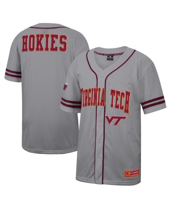 コロシアム メンズ トップス シャツ ジャージー Colosseum Mens Gray Virginia Tech Hokies Free Spirited Baseball Jersey Gray