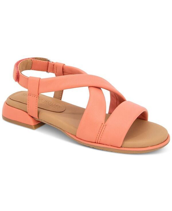 ジェントルソウルズ レディース シューズ サンダル Gentle Souls Womens Heather Crisscross Flat Sandals Crabapple Leather ヘザー