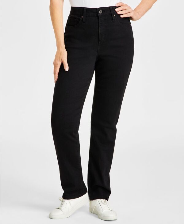 スタイルアンドコー レディース ボトムス デニムパンツ ジーンズ Style Co Womens Curvy StraightLeg High Rise Jeans Deep Black ブラック