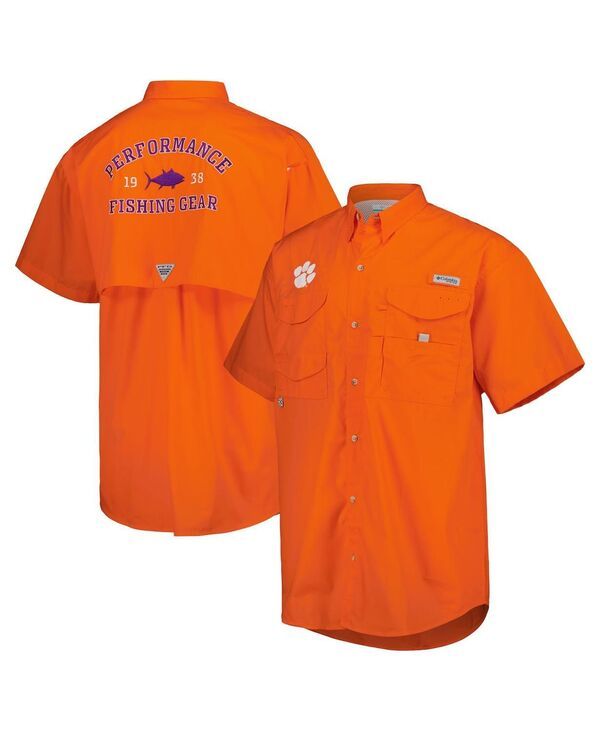 コロンビア メンズ トップス シャツ Columbia Mens Orange Clemson Tigers Bonehead ButtonUp Shirt Orange オレンジ