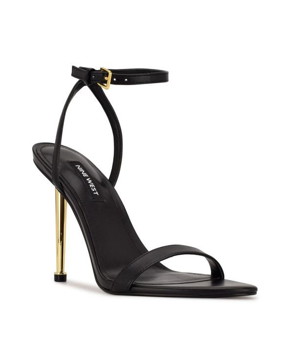 ナインウェスト レディース シューズ サンダル Nine West Womens Reina Almond Toe Stiletto Dress Sandals Black ブラック