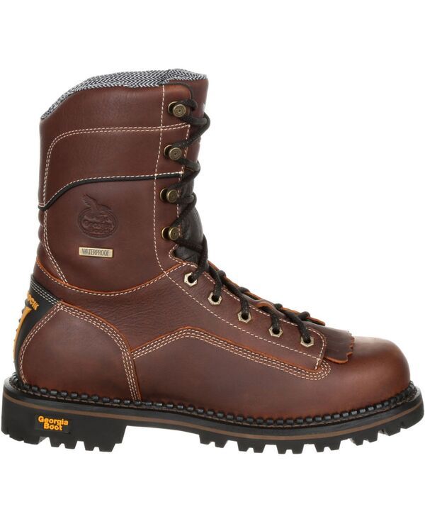ジョージブーツ メンズ シューズ ブーツ・レインブーツ ヒール GEORGIA BOOT AMP LT Logger Low Heel Waterproof Work Boot Brown ブラウン 38,870円