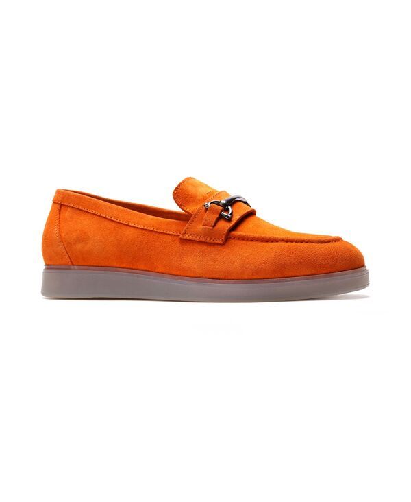 カルロスサンタナ メンズ シューズ スリッポン・ローファー Carlos by Carlosantana Mens Funkadelic Bit Loafers Orange suede オレンジ