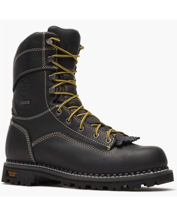 ジョージブーツ メンズ シューズ ブーツ・レインブーツ ヒール GEORGIA BOOT Mens AMP LT Logger Low Heel Waterproof Work Boot Black