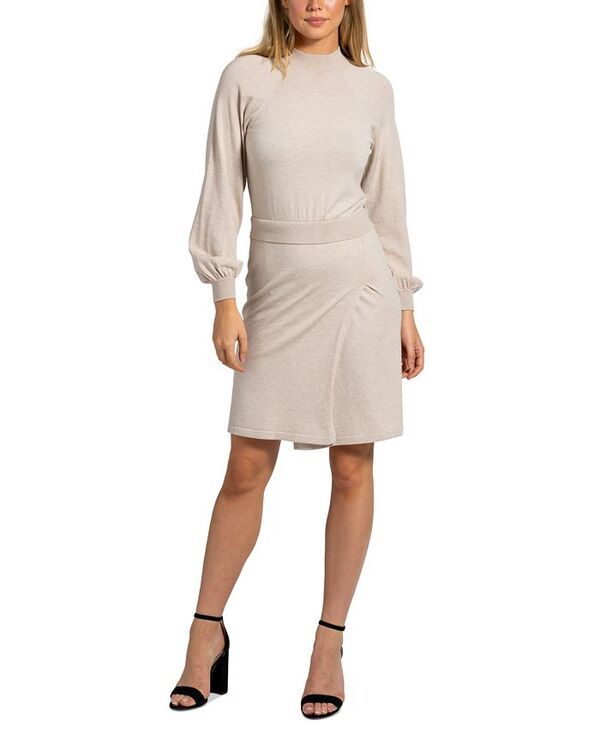 サムエデルマン レディース トップス ワンピース モックネック セーター 長袖 Sam Edelman Womens Mock Neck LongSleeve Sweater Dress Oat
