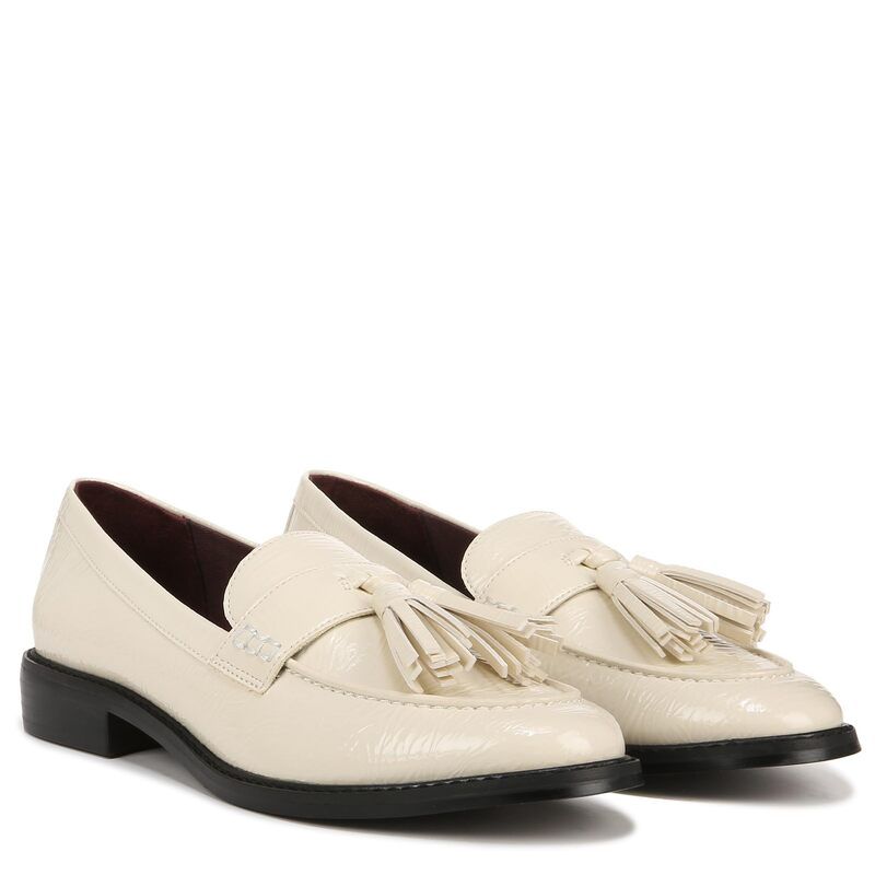 フランコサルト レディース シューズ サンダル ローファー Franco Sarto Carolynn SlipOn Tassel Loafers Putty White ホワイト