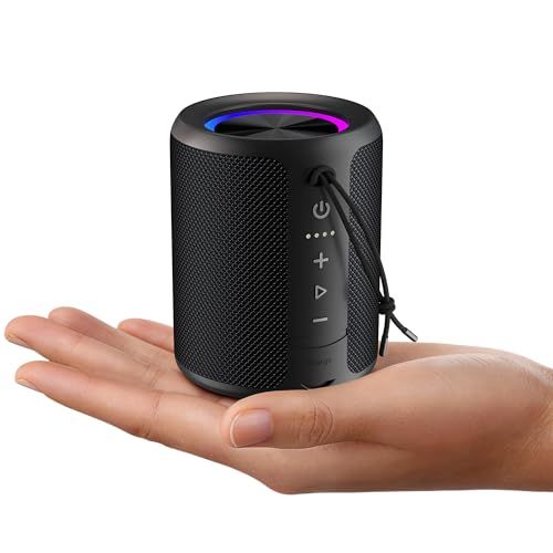 Bluetoothスピーカー 小型 Mini ワイヤレススピーカー 防水【欧米で人気・383gに20W出力 】 ポータブルスピーカー 大音量 TWS対応 53mmドライバー ステレオサウンド 15時間再生可能 RGBライト搭載 アウトドア キ 2a3e274a