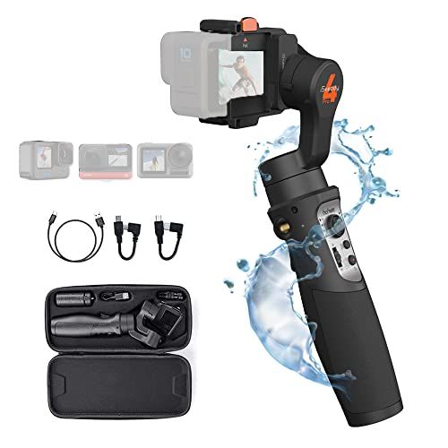 hohem Pro4 アクションカメラ用 ジンバル GoPro Hero 10/9/8/7/6/5 Osmo Action Insta360 oneRカメラ対応,3軸手持ちスタビライザー IPX4防水 運動遅延撮影Vlog -日本語取説t 29cc8546