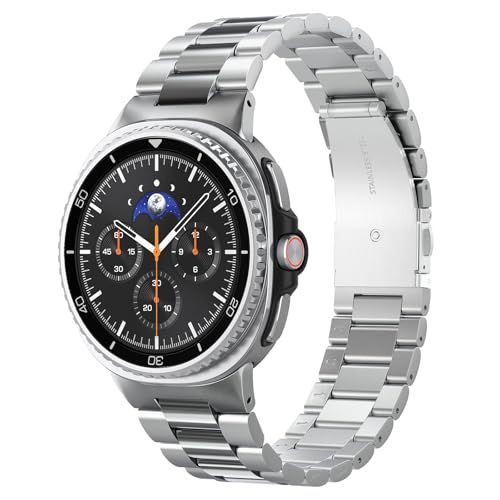 [Spigen] Galaxy Watch 8 バンド 40/44/46mm【クラシックなメタルストラップ】 高級 耐久性 一体感 SUS316L素材 交換ベルト モダン・フィット 316L AMP10120 (シルバー)t 6d04688f