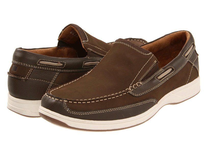 フローシャイム メンズ シューズ デッキシューズ Florsheim Lakeside Slip Brown Nubuck ブラウン