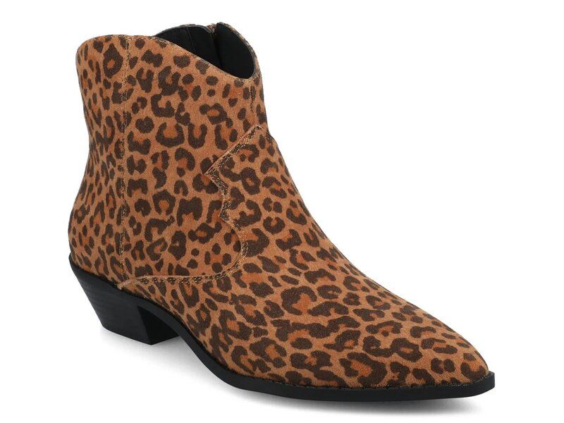 ジャーニー レディース シューズ ブーツ・レインブーツ Journee Taliah Bootie Light BrownBlack Leopard Print ブラック