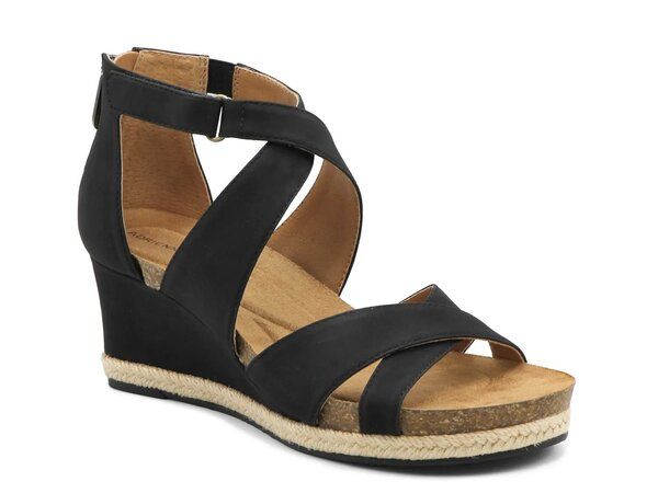 アドリアンヌヴィッタディーニ レディース シューズ サンダル Adrienne Vittadini Trots Wedge Sandal Black ブラック