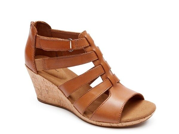 ロックポート レディース シューズ サンダル Rockport Briah Wedge Sandal Cognac