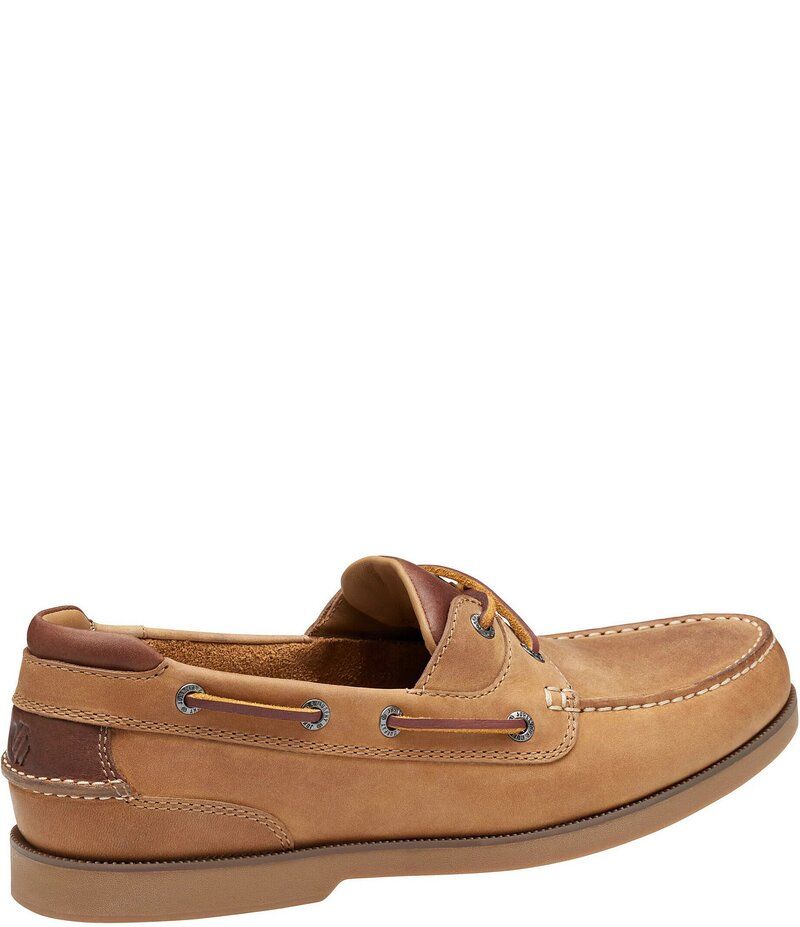 ジョンストンアンドマーフィー メンズ シューズ スリッポン・ローファー レザー Johnston Murphy Mens Ventura Leather 2Eye Boat Shoes Tan タン