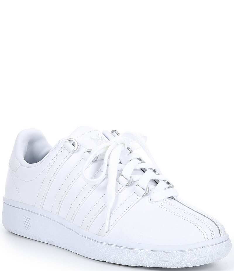 ケースイス レディース ボトムス カジュアルパンツ スニーカー レザー KSwiss Womens Classic VN Retro Leather Sneakers White ホワイト