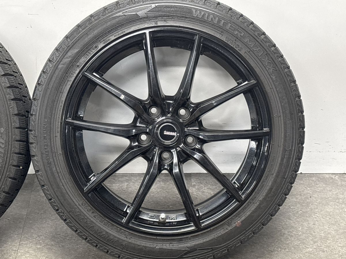 美品 バリ溝】G-SPEED 17in 7J +38 PCD114.3 ダンロップ ウインター