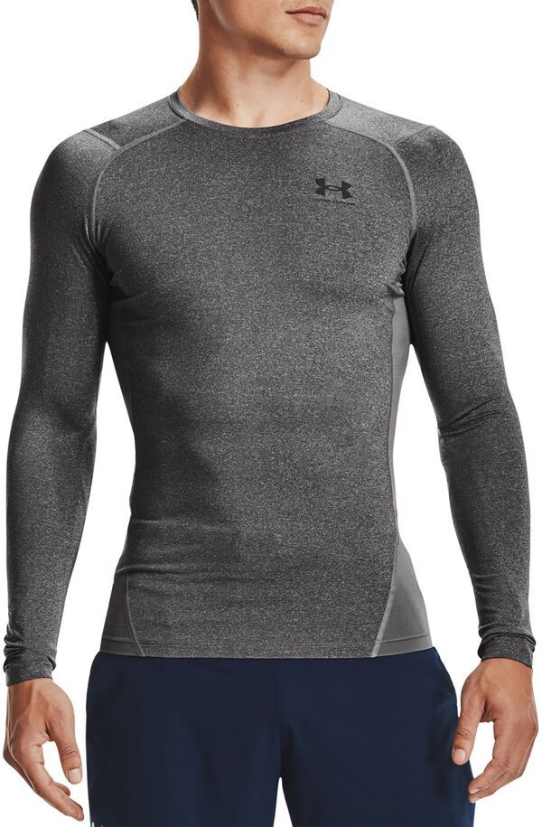 アンダーアーマー メンズ トップス シャツ Under Armour Mens HeatGear Compression Long Sleeve Shirt Carbon HeatherBlack ブ