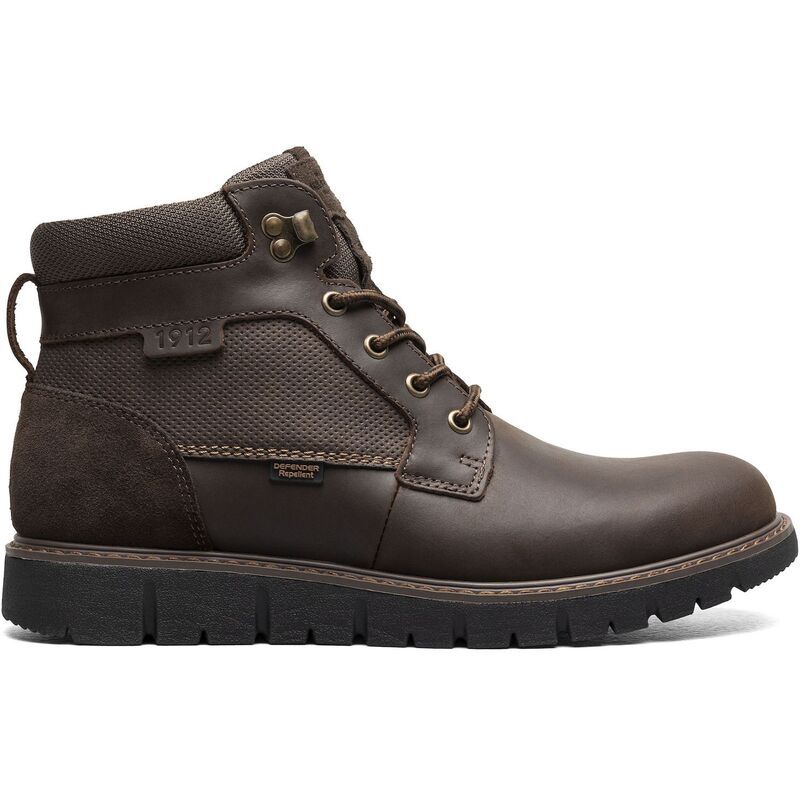 ノンブッシュ メンズ シューズ ブーツ・レインブーツ アンクル レザー Nunn Bush Karnak Mens Leather Plain Toe Ankle Boots Brown Crazy