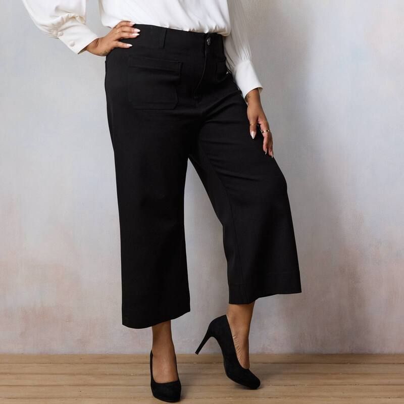LC Lauren Conrad レディース ボトムス カジュアルパンツ ワイドレッグ プラスサイズ クロップド Plusize LC Lauren Conrad Super High Rise Wi