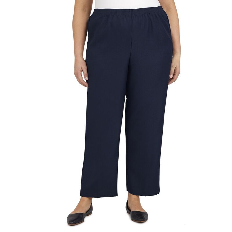 アルフレッド ダナー レディース ボトムス カジュアルパンツ プラスサイズ Plusize Alfredunner PullOn StraightLeg Pants Navy ネイビー