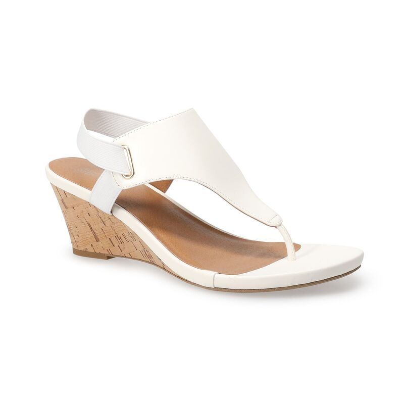 クロフト＆バロー レディース シューズ サンダル Croft Barrowedge Thong Womensandals White ホワイト