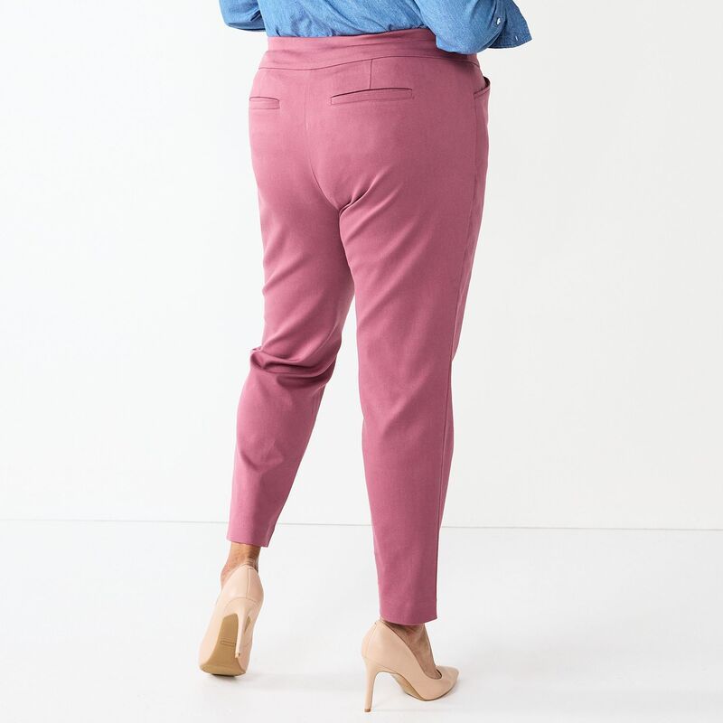 クロフト＆バロー レディース ボトムス カジュアルパンツ プラスサイズ Plusize Croft Barrow Effortlesstretch PullOn StraightLeg Pants W