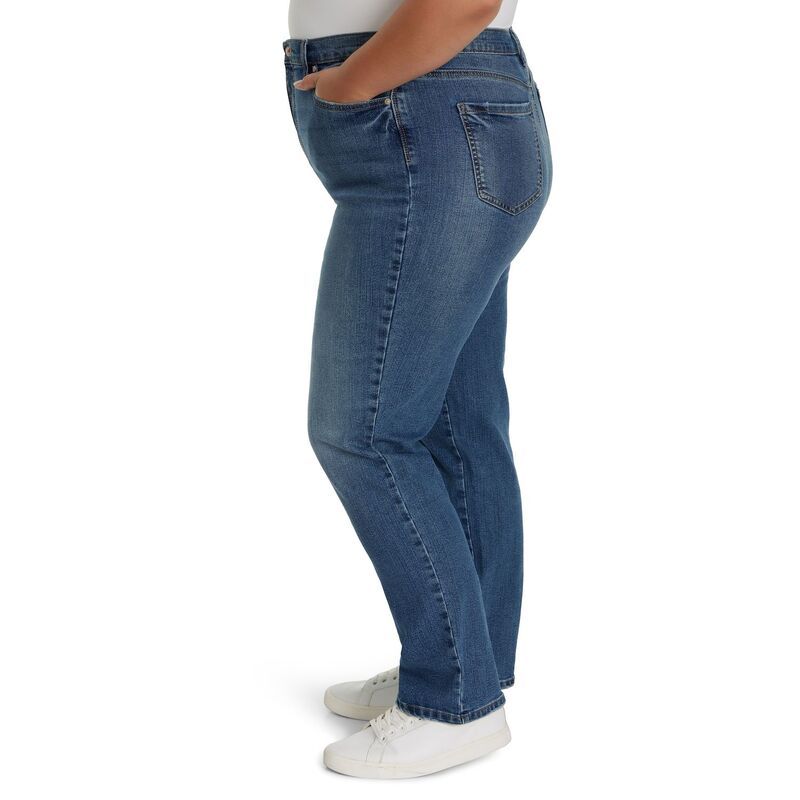 グロリアバンデービルト レディース ボトムス デニムパンツ プラスサイズ ジーンズ Plusize Gloria Vanderbilt Amanda Classic Jeans Rinse Noir