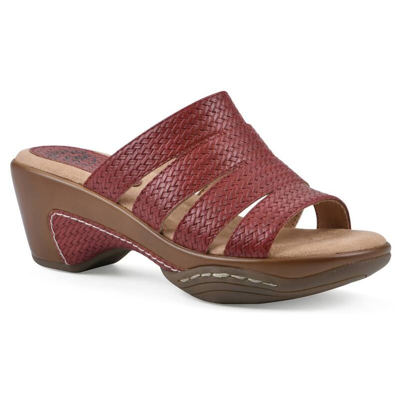 ホワイトマウンテン レディース シューズ サンダル White Mountain Valora WomenslipOn Clog Sandals Red Woven レッド