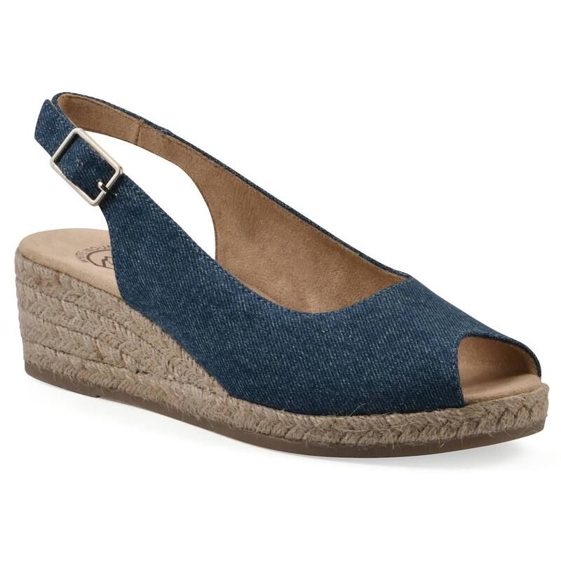 ホワイトマウンテン レディース シューズ サンダル Cliffs by White Mountain Maize Womens Wedgespadrille Sandals Dark Blue Fab