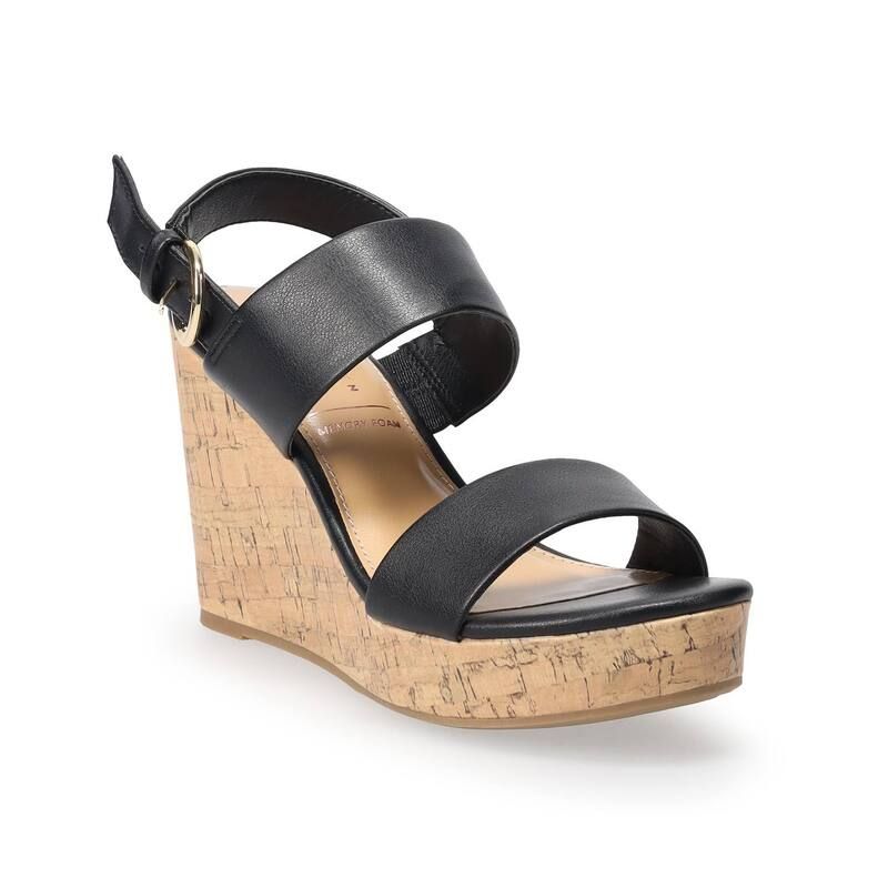 LC Lauren Conrad レディース シューズ サンダル LC Lauren Conrad Samona Womens Wedge Sandals Black ブラック