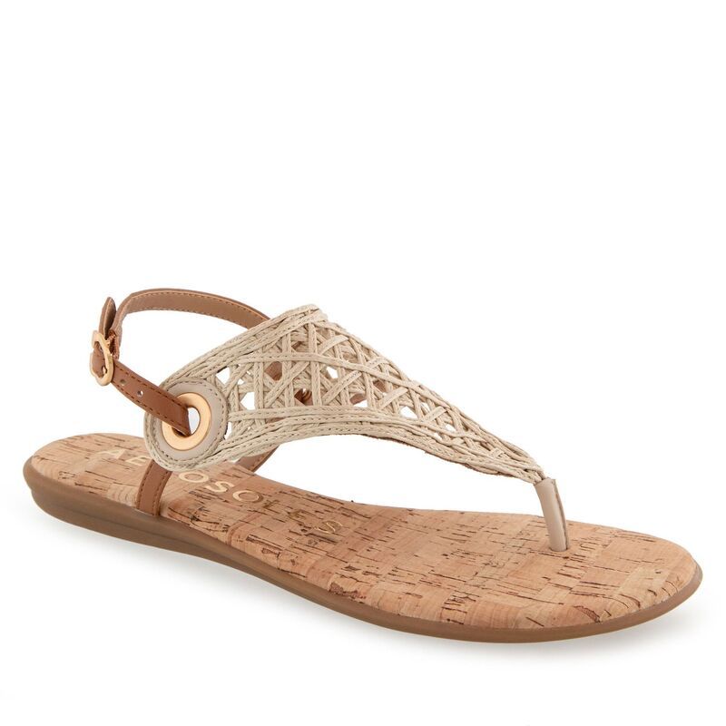 エアロソールズ レディース シューズ サンダル Aerosoles Conclusion Womens Thong Sandals Beige Khaki カーキ