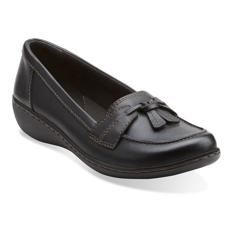 クラークス レディース シューズ サンダル ローファー ClarksR Ashland Bubble Womens Loafers Black ブラック