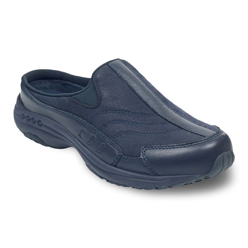 イージースピリット レディース シューズ スニーカー レザー Easy Spiritraveltime Womens Leather Mules Navy ネイビー