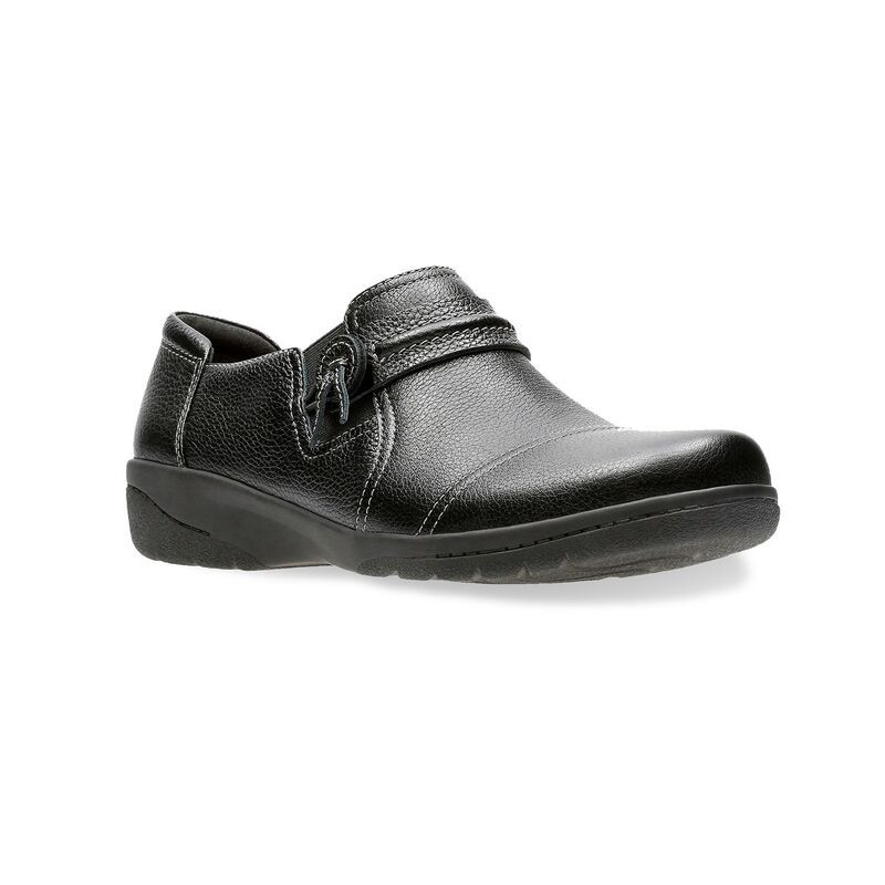 クラークス レディース シューズ サンダル レザー ClarksR Cheyn Madi Womens Leather SlipOn Shoes Black ブラック
