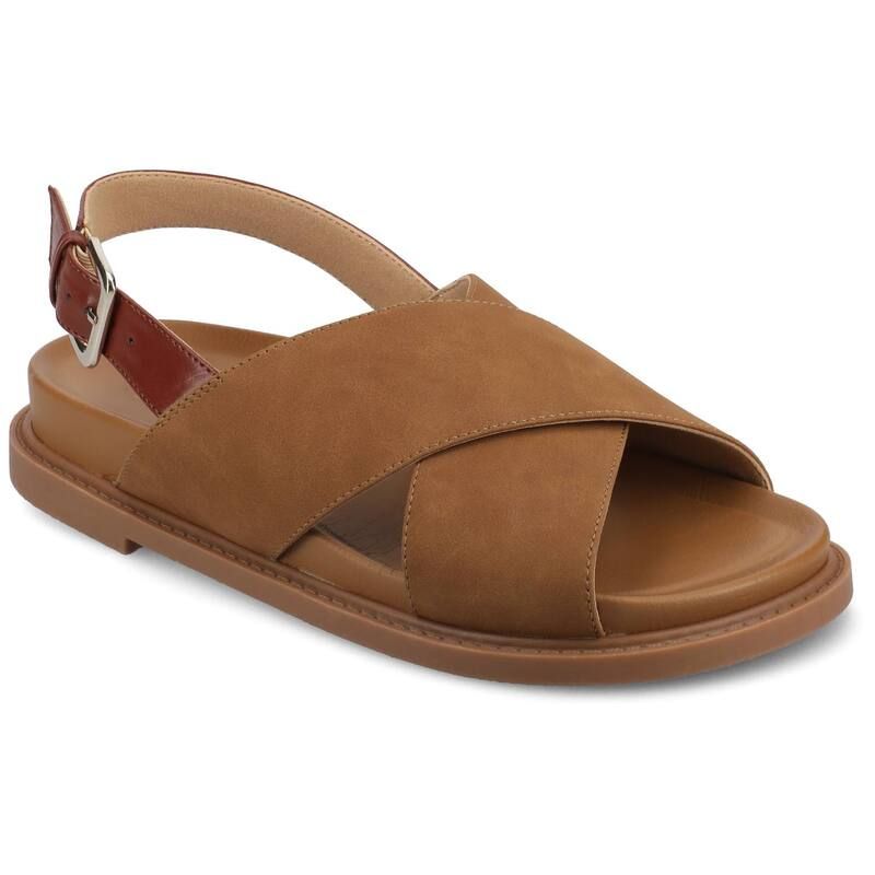 ジャーニー レディース シューズ サンダル Journee Marinna Womens Flat Sandals Tan タン