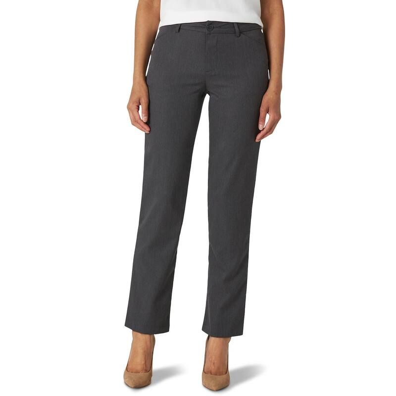 リー レディース ボトムス カジュアルパンツ リラックスフィット Womens LeeR WrinkleFree Relaxed Fit StraightLeg Pants Charcoal Heat