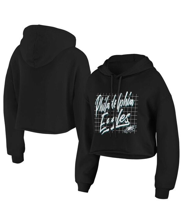 ウェア バイ エリン アンドルーズ レディース アウター パーカー・スウェット クロップド WEAR by Erin Andrews Womens Black Philadelphia Eagles