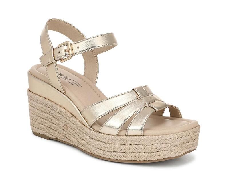 ライフストライド レディース シューズ サンダル LifeStrideHavana Espadrille Wedge Sandal Gold Metallic ゴールド