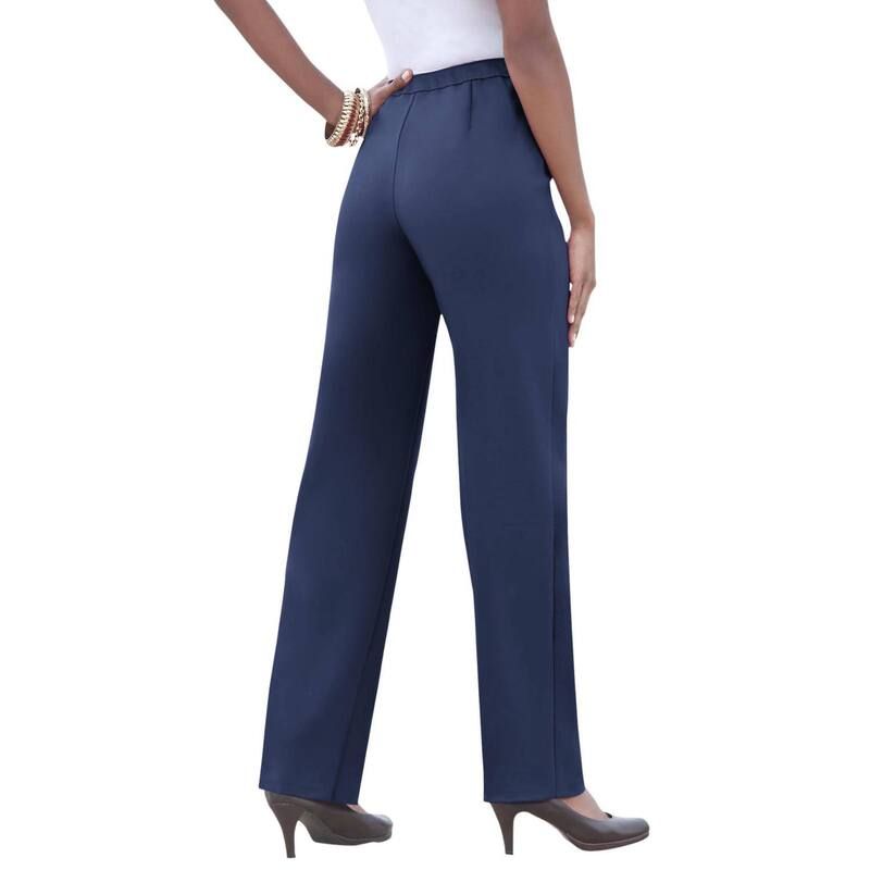 ロアマンズ レディース ボトムス カジュアルパンツ ストレート プラスサイズ プチ Roamans Womens Plusize Petite Classic Bend Over Pant Woven