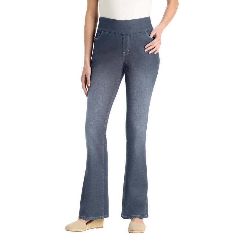 ウーマン ウィズイン レディース ボトムス デニムパンツ ブーツカット プラスサイズ トール ブーツ ジーンズ Woman Within Plusize Tall PullOn Bootcut Gap