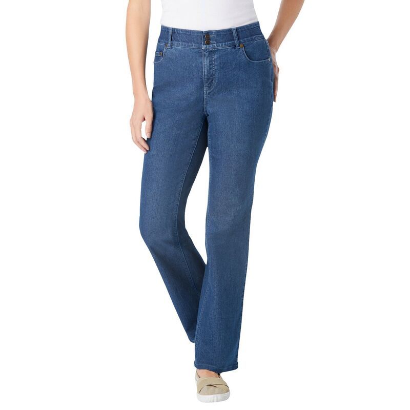 ウーマン ウィズイン レディース ボトムス デニムパンツ ブーツカット プラスサイズ トール ブーツ ジーンズ Woman Within Plusize Tall Stretch BuiltIn Sl