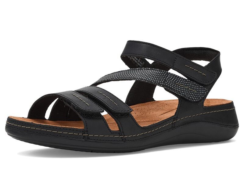 クラークス レディース シューズ サンダル Clarks Cecily Mix Black Combi Lea ブラック