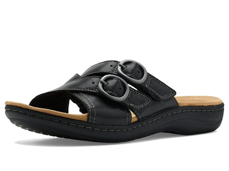 クラークス レディース シューズ サンダル Clarks Laurieann Opal Black Leather ブラック