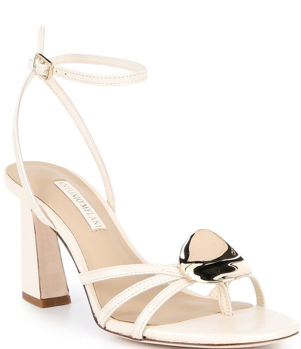 アントニオ メラーニ レディース シューズ サンダル アンクル レザー Antonio Melani Calista Leather Ornamented Ankle Strap Dressandal